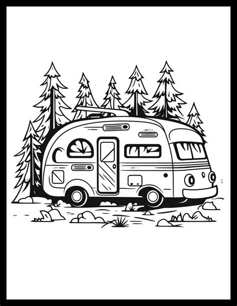 printable rv camper coloring pages   ages