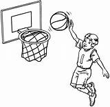 Basketball Coloring Player Sport Pages Kids Teenagers Ten Top sketch template