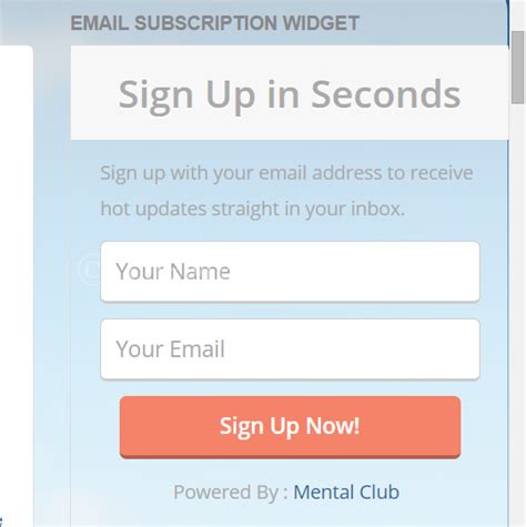 email subscription widget  blogspot website  mental club