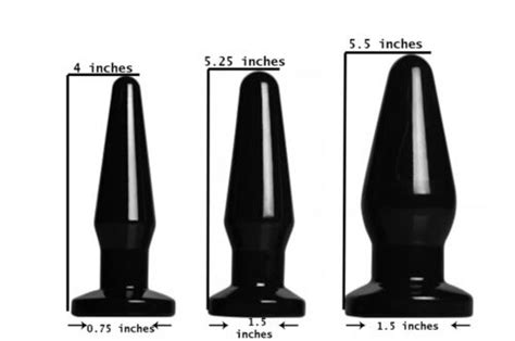 Black Anal Sex Toy Anal Plug Butt Plugs Trainer Kit Set Of 3 Ass
