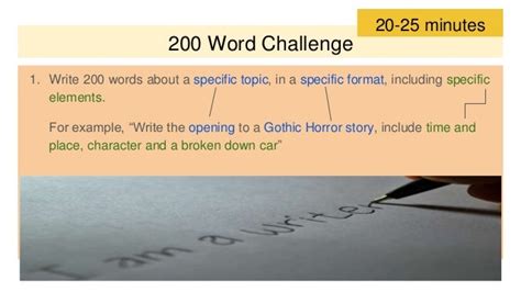 word writing challenge introduction