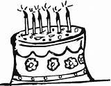 Birthday Cake Coloring Pages Freecoloringpagefun sketch template
