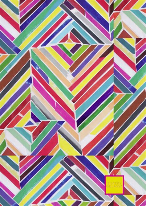 paper cut stripes sisters gulassa textile patterns textile prints