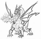 Dragon Fire Breathing Drawing Sketch Vector Cartoon Illustration Drawings Simple Draw Behance Sketches Printable Getdrawings Paintingvalley sketch template
