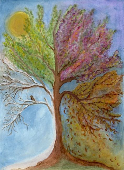 seizoenen aan een boom tekenenschilderen pinterest een boom seizoenen en school