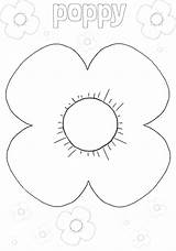 Poppy Outline Remembrance Flower Playdough Colouring Template Coloring Templates Activities Craft Mat Choose Board Leaf sketch template