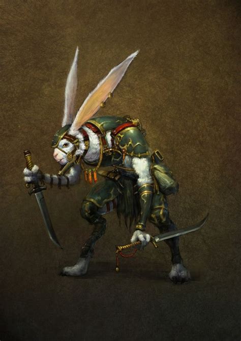awesome robo rabbit warriors by winb concept art
