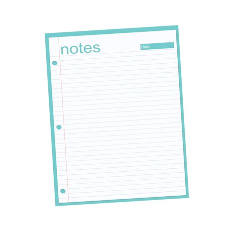 printable notebook paper clipart