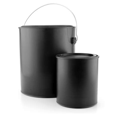 black paint cans gallon quart plastic  gallon   quart