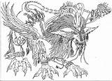 Manticore Coloring Lineart Thing Deviantart 94kb sketch template