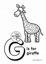 Letter Coloring Alphabet Pages Printable Preschool Words Kids Activities Worksheets Sheets Letters Drawing Giraffe 4kids Book Start Printables Template Related sketch template