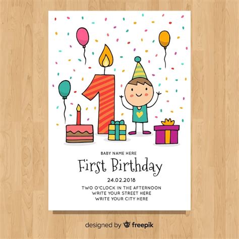 vector cute  birthday card template