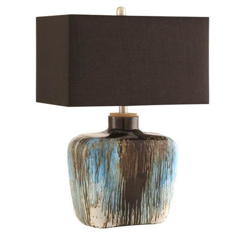 Shop Artistic Multi Color Glass Table Lamp With Black