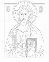 Coloring Icon Pages Icons Byzantine Orthodox Jesus Christ Catholic Church Kids Teacher Colorings Getdrawings Choose Board Template Wixstatic Docs sketch template