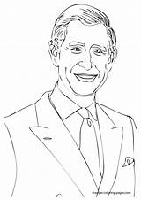 Coloring Pages Family Prince Royal Charles British Wales Colouring Print Popular sketch template