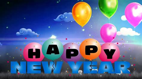 Wish You Happy New Year Greeting Background Animated