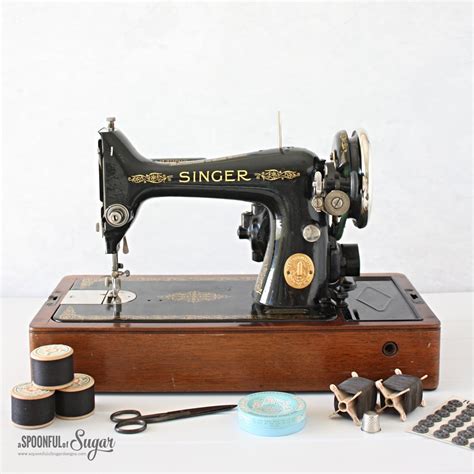 vintage singer sewing machine  spoonful  sugar