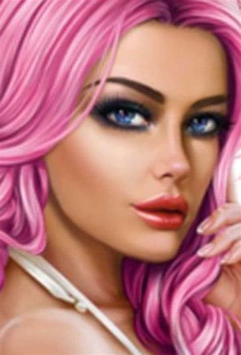 Pin By Dominika Soradova On Postavy Virtual Girl Pink Hair Girl Face