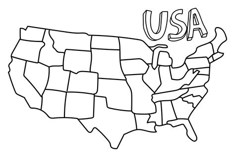 usa map  states coloring page neduvaali