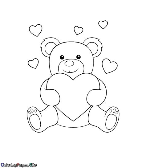 easy drawings  teddy bears holding hearts