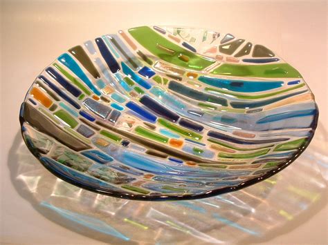 Items Similar To Art Glass Bowl Solid Ocean Bowl Series On Etsy