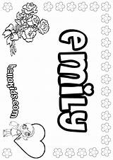 Coloring Pages Emily Name Getcolorings Template sketch template