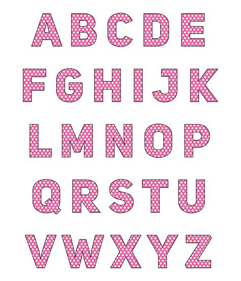 printable polka dot alphabet     printablee