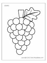 Grape Printable Grapes Template Templates Coloring Pages Printables Firstpalette Fruit Preschool Craft Kids Crafts Activities Dot Colored Nature Choose Board sketch template