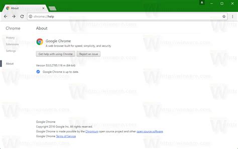 find  google chrome version  checking  updates