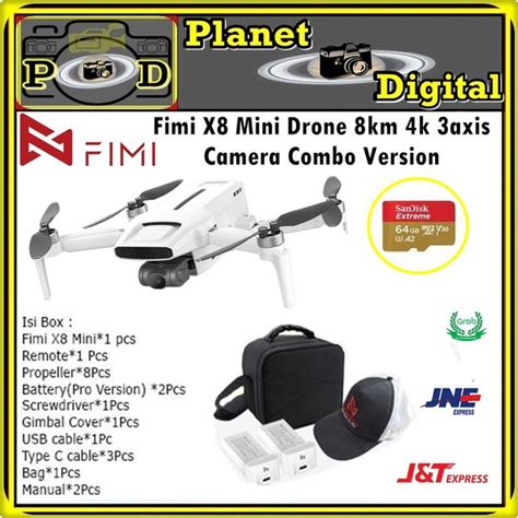 jual fimi  mini drone km  axis camera pro combo version  lapak planet digital bukalapak