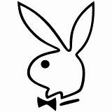 Bunny Playboy Sticker Outline Boy Play Clipart sketch template