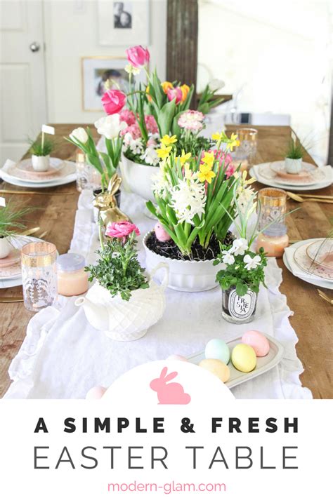 simple  fresh easter table