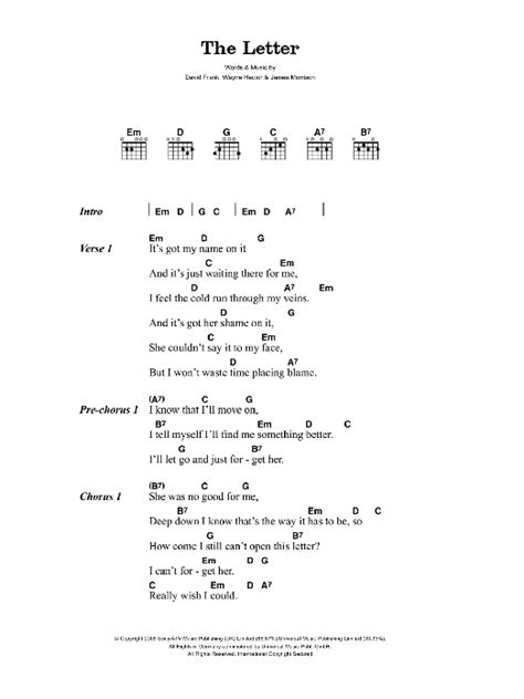 the letter by james morrison guitar chords lyrics guitar instructor