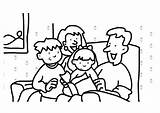 Coloring Family Pages Books La Reading Kids Sheets Azcoloring Hermana Hermano sketch template