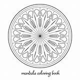 Mandala Geometrisch Boeken Decoratie Lineair Kleuren Illustratie sketch template