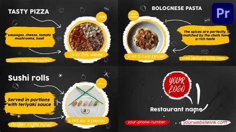food menu slideshow premiere pro mogrt videohive   fast