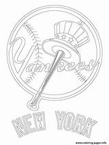 Yankees Coloring York Logo Pages Baseball Mlb Printable Jersey Giants Dodgers City Sport Color Print Kids Logos Drawing Sheets Getcolorings sketch template