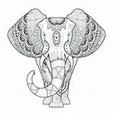 Elephant Coloring Pages Mandala Realistic Cute Getdrawings Printable Baby Getcolorings Colori sketch template