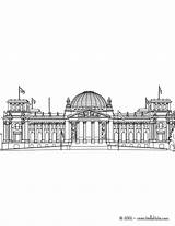 Reichstag Parlamento Aleman Tor Brandenburger Hellokids Reichtag Palacio Dibujo Guatemala Alemania Monumentos Template sketch template
