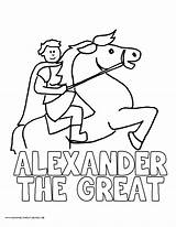 Alexander Great Pages Coloring Book Bucephalus Kids sketch template
