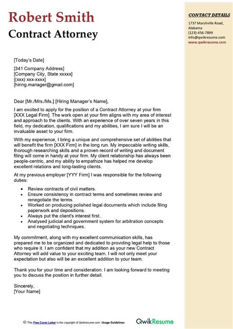 attorney general cover letter examples qwikresume