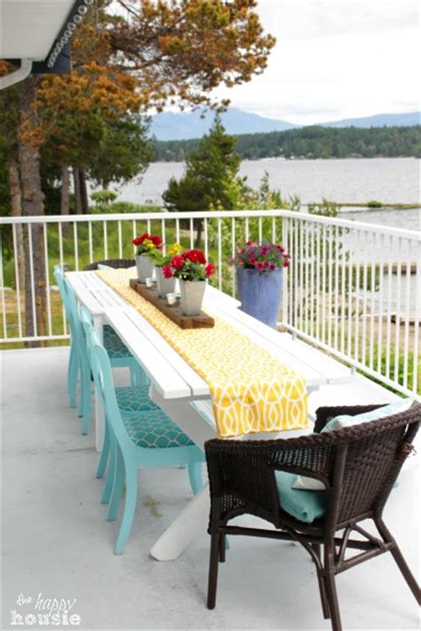 lake cottage style summer house tour deck the happy housie