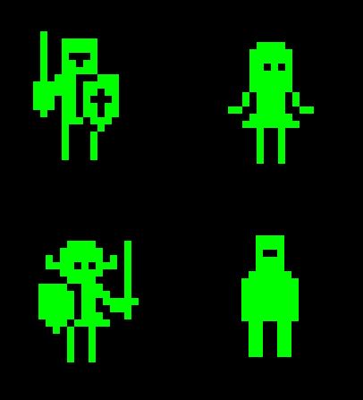 pixel art single color rpg sprites   set   sprites game