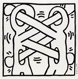 Haring Keith Coloring Pages Aids Attack Getdrawings Pop Prints Getcolorings Auction Artnet sketch template