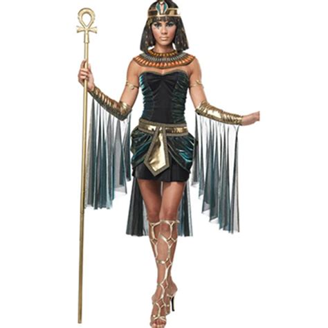 Sexy Deluxe Ladies Fancy Dress Cleopatra Egypt Womens Costume Egyptian