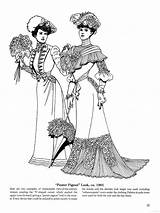 Victorian Fashions Edwardian Dover sketch template