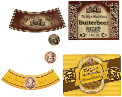 harry potters butter beer  printable labels   fiesta  english