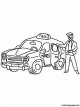 Coloring Taxi Getdrawings Cab sketch template