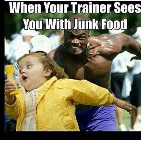 When Your Trainer Sees You With Junk Food