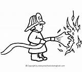 Fire Coloring Safety Color sketch template